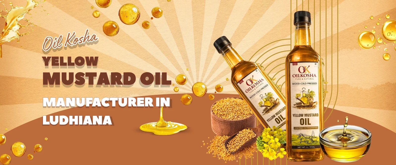 OilKosha – A Trusted Yellow Mustard Oil Manufacturer in Ludhiana